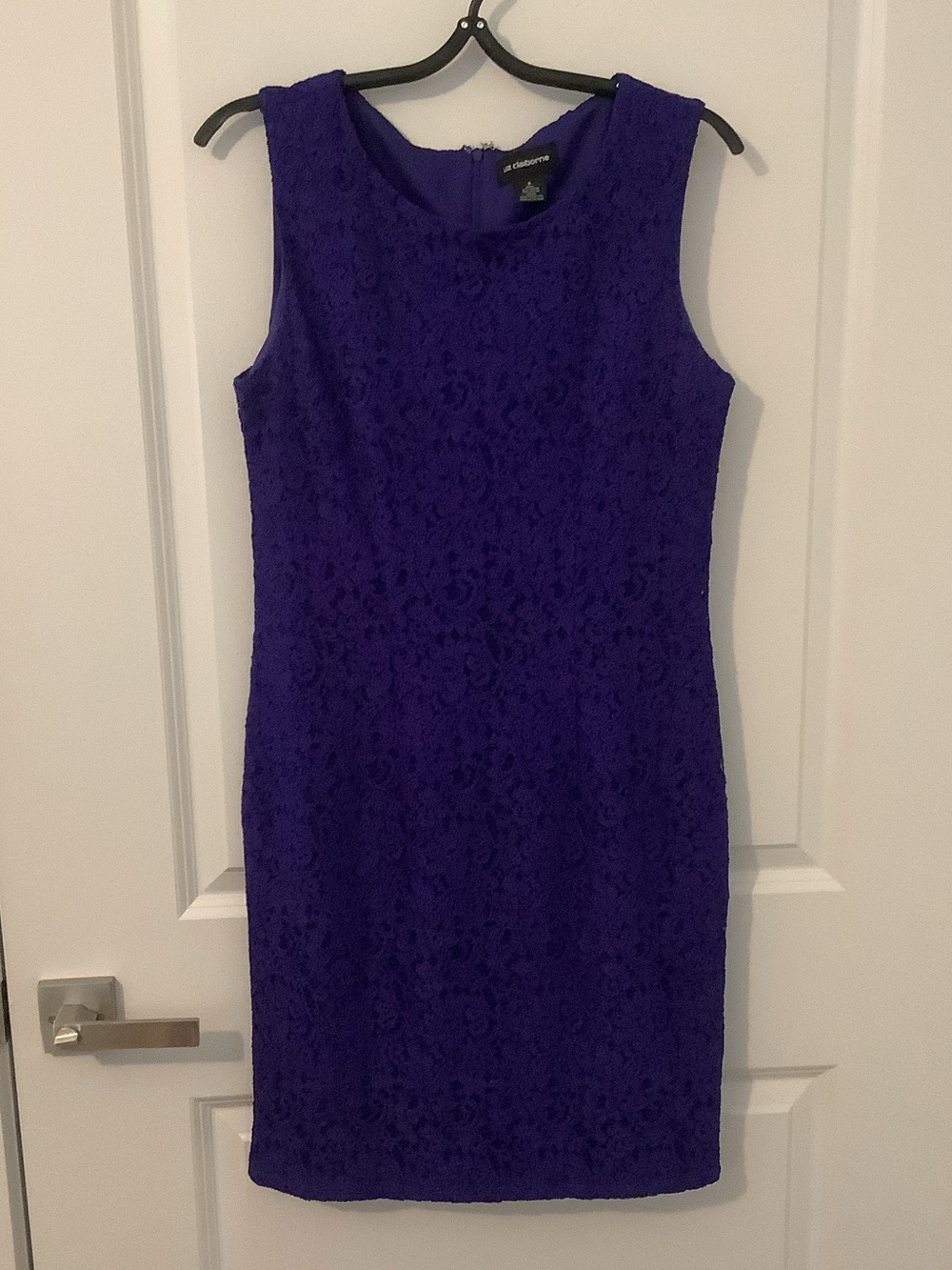Liz Claiborne Purple Lace Midi Sheath Dress
